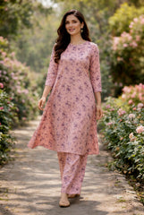 Blush Pink Lawn Suit – Iris Bloom -Summer Edit '26