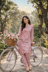 Blush Pink Lawn Suit – Iris Bloom -Summer Edit '26