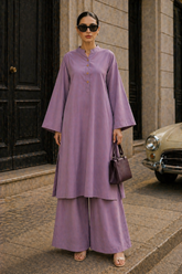 Elegant Women – Soft Power Deep Mauve Mist 2PC Premium Cotton Set (RTW | Summer Drop 05)