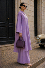Elegant Women – Soft Power Deep Mauve Mist 2PC Premium Cotton Set (RTW | Summer Drop 05)