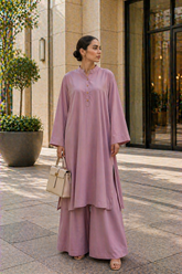 Elegant Women – Soft Power Powdered Rose 2PC Premium Cotton Set (RTW | Summer Drop 05)