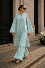 Elegant Women – Soft Power Aqua Glass 2PC Premium Cotton Set (RTW | Summer Drop 05)