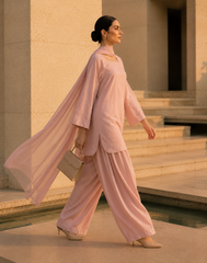 Elegant Women –Powdered Rose 2PC Premium Cotton Set (RTW | Summer Drop 06)