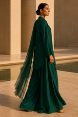 Elegant Women –Emerald Green 2PC Premium Cotton Set (RTW | Summer Drop 06)