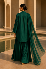 Elegant Women –Emerald Green 2PC Premium Cotton Set (RTW | Summer Drop 06)