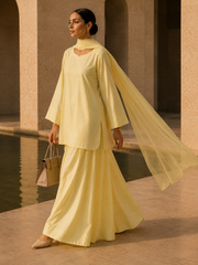 Elegant Women –Frosted Lemon Mist 2PC Premium Cotton Set (RTW | Summer Drop 06)