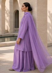 Elegant Women –Deep Mauve Mist 2PC Premium Cotton Set (RTW | Summer Drop 06)