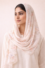 Chantilly Cream Floral Scarf