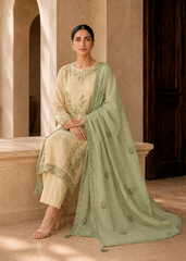Elara – Lemon Mist l RTW I 3PC-Embroided I Drop07)