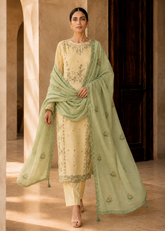 Elara – Lemon Mist l RTW I 3PC-Embroided I Drop07)