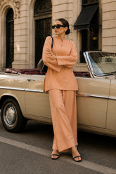 Atelier Ease – Relaxed Premium Cotton Co-Ord Set (RTW | Summer Drop 06)– Sunset Apricot