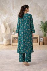 Emerald Floral Lawn Suit – Iris Bloom- Summer Edit '26