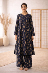 Midnight Blue Printed Lawn Suit –Rang-e-Noor-Summer Edit '26
