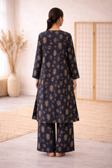 Midnight Blue Printed Lawn Suit –Rang-e-Noor-Summer Edit '26