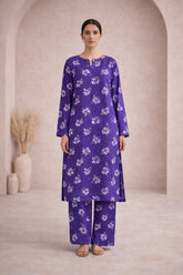 Royal Purple Printed Lawn Suit –Rang-e-Noor-Summer Edit '26