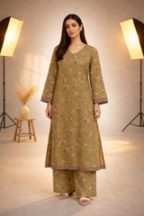 Olive Wild Petals Printed Lawn Suit – Summer Edit '26