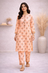 Soft Peach Wild Petals Printed Lawn Suit – Summer Edit '26