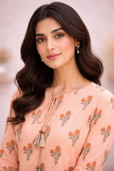 Soft Peach Wild Petals Printed Lawn Suit – Summer Edit '26