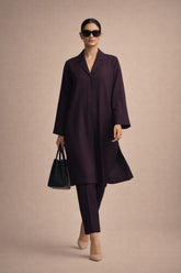Elegant Women – Midnight Plum 2PC Premium Cotton Set (RTW | Summer Drop 01)