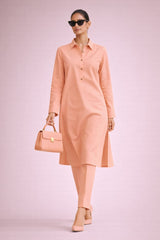 Elegant Women – Peach Nectar 2PC Premium Cotton Set (RTW | Summer Drop 02)
