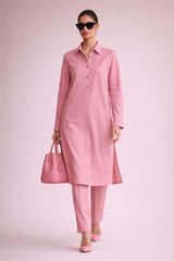 Elegant Women – Summer Peony Pink 2PC Premium Cotton Set (RTW | Summer Drop 02)