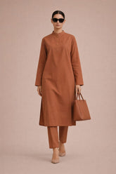 Elegant Women –Sunset Apricot 2PC Premium Cotton Set (RTW | Summer Drop 03)