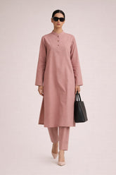 Elegant Women – Powdered Rose 2PC Premium Cotton Set (RTW | Summer Drop 03)