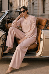 Atelier Ease – Relaxed Premium Cotton Co-Ord Set (RTW | Summer Drop 06)– Peach Nectar Pink