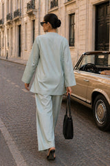 Atelier Ease – Relaxed Premium Cotton Co-Ord Set (RTW | Summer Drop 06)–Aqua Glass