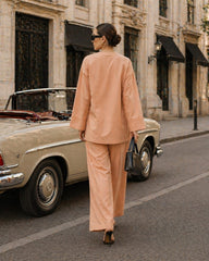 Atelier Ease – Relaxed Premium Cotton Co-Ord Set (RTW | Summer Drop 06)– Sunset Apricot