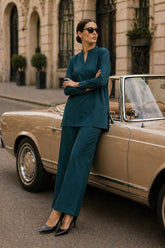 Atelier Ease – Relaxed Premium Cotton Co-Ord Set (RTW | Summer Drop 06)–Deep Teal