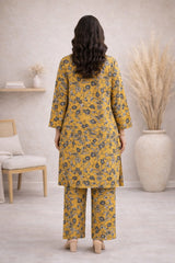 Mustard Wild Petals Printed Lawn Suit – Summer Edit '26