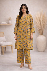 Mustard Wild Petals Printed Lawn Suit – Summer Edit '26