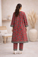 Red Wild Petals Printed Lawn Suit – Summer Edit '26