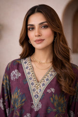 Plum Wild Petals Printed Lawn Suit – Summer Edit '26