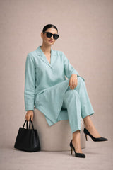 Elegant Women – Aqua Glass 2PC Premium Cotton Set (RTW | Summer Drop 01)