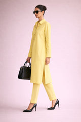Elegant Women – Frosted Lemon 2PC Premium Cotton Set (RTW | Summer Drop 02)