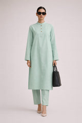 Elegant Women – Sage Mist 2PC Premium Cotton Set (RTW | Summer Drop 03)