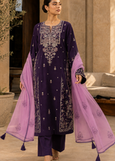 Amara – Royal Aubergine l RTW I 3PC-Embroidered I Drop07)