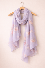 Iced Lilar Floral Scarf