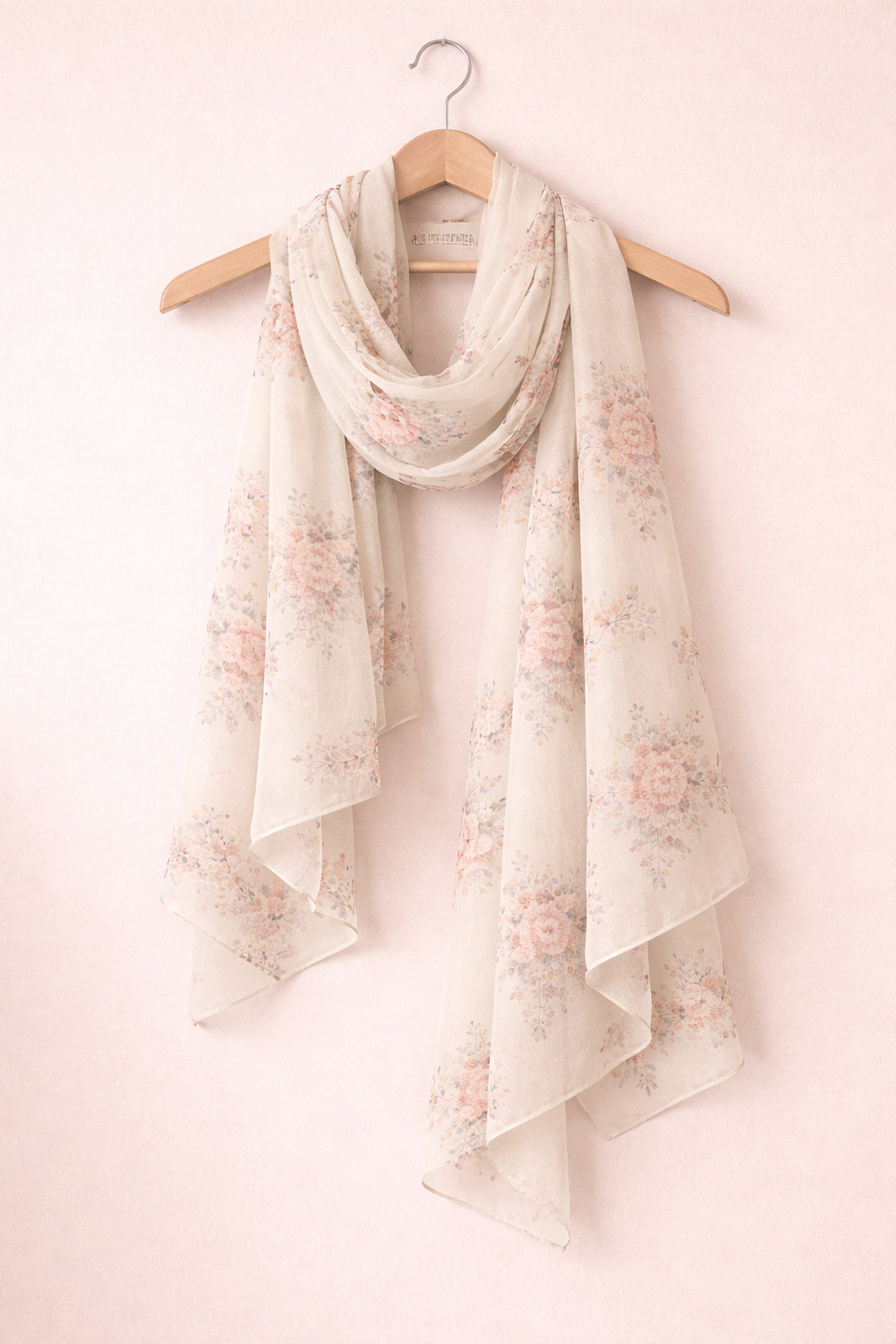 Chantilly Cream Floral Scarf