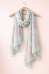 Celestial Mint Floral Scarf