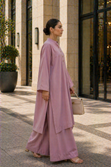 Elegant Women – Soft Power Powdered Rose 2PC Premium Cotton Set (RTW | Summer Drop 05)