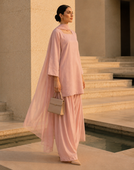 Elegant Women –Powdered Rose 2PC Premium Cotton Set (RTW | Summer Drop 06)