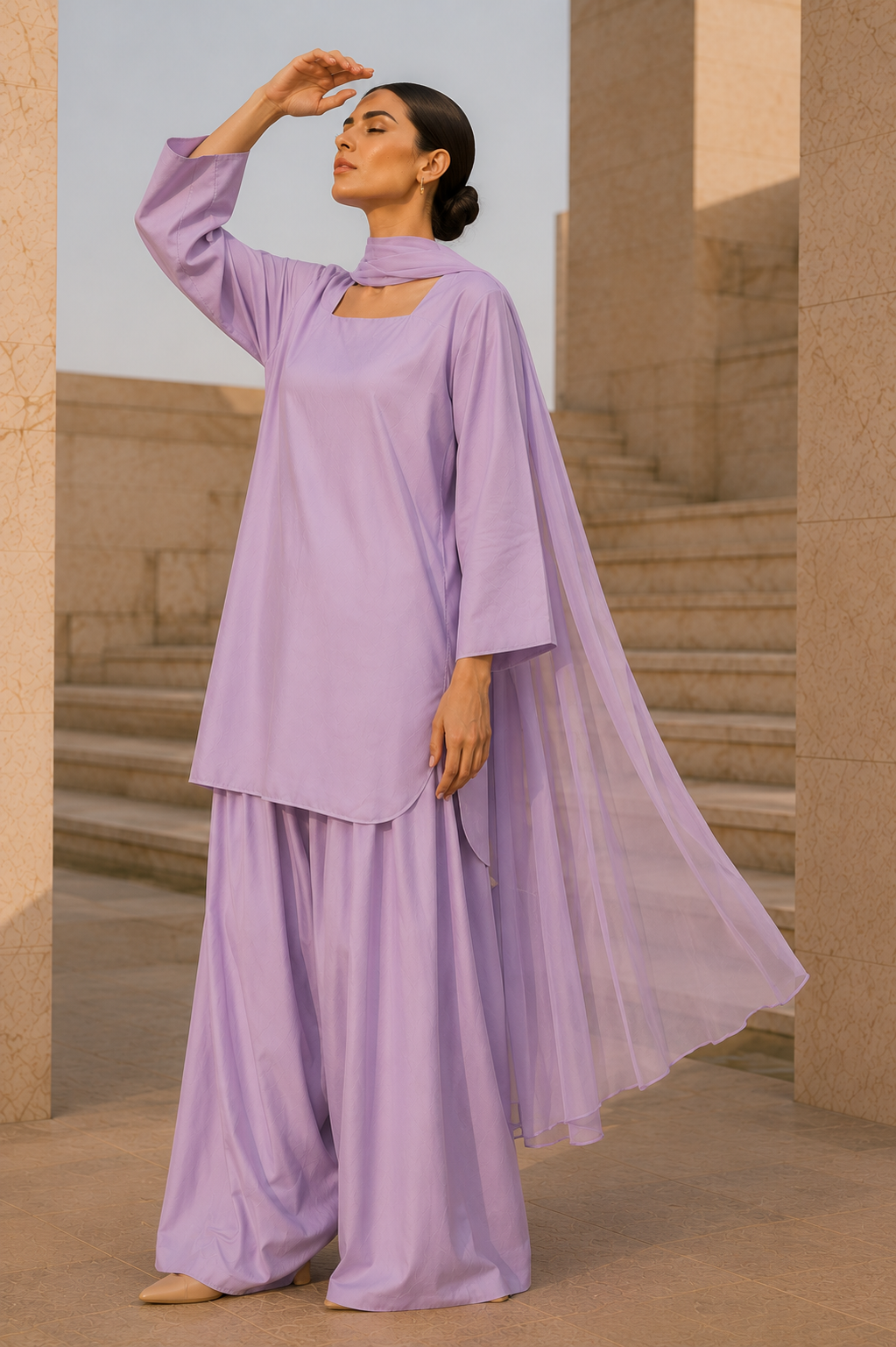 Elegant Women –Lavender Mist 2PC Premium Cotton Set (RTW | Summer Drop 06)