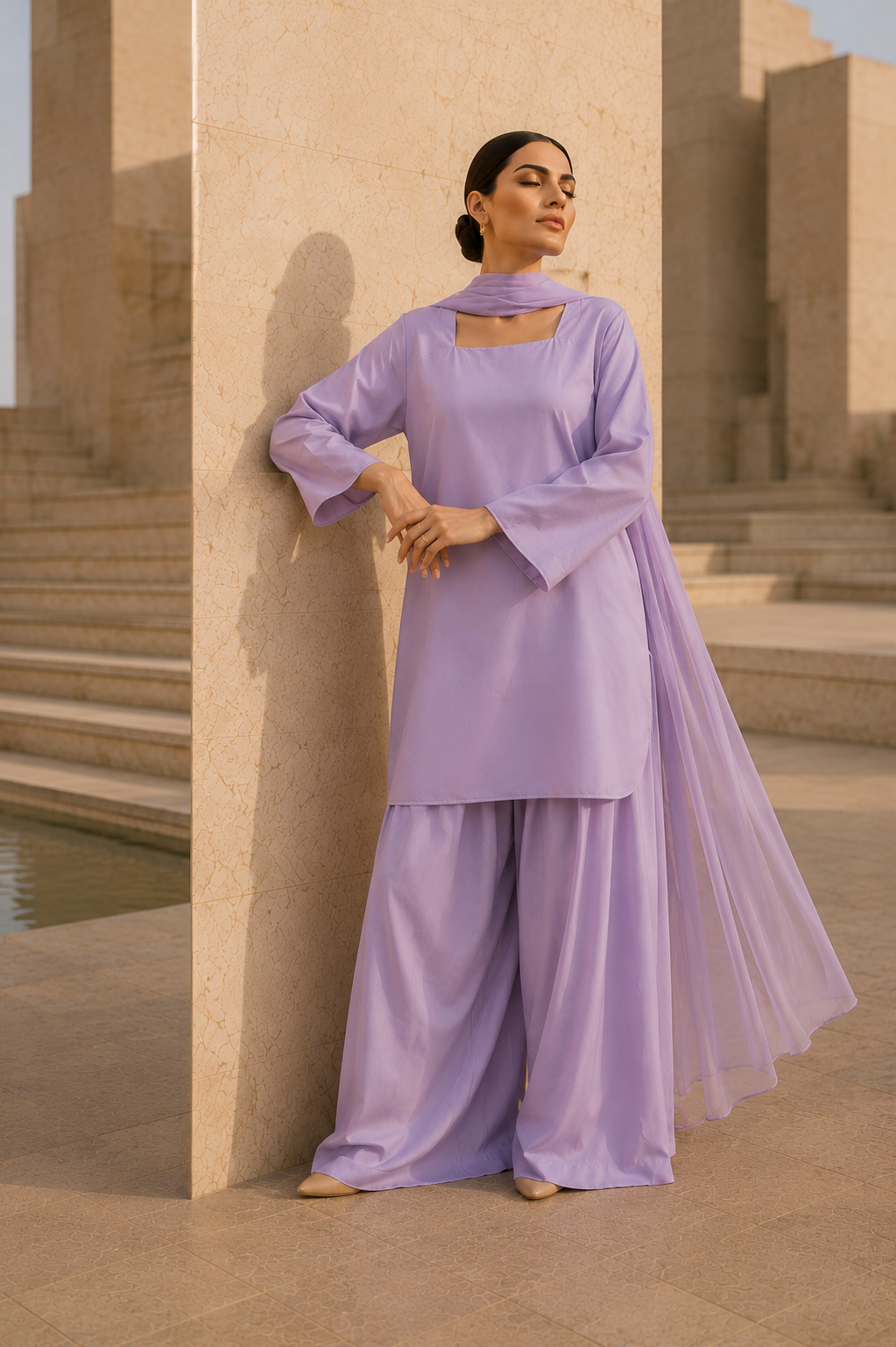 Elegant Women –Lavender Mist 2PC Premium Cotton Set (RTW | Summer Drop 06)