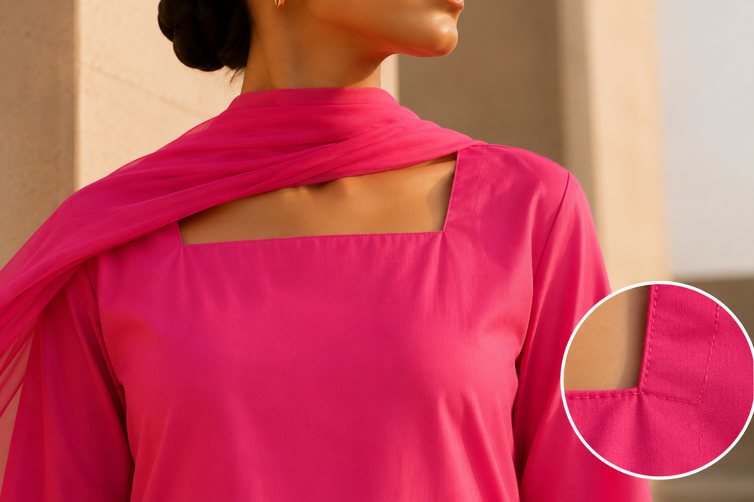 Elegant Women – Soft Bubblegum Pink 2PC Premium Cotton Set (RTW | Summer Drop 06)