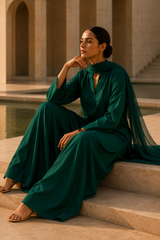 Elegant Women –Emerald Green 2PC Premium Cotton Set (RTW | Summer Drop 06)
