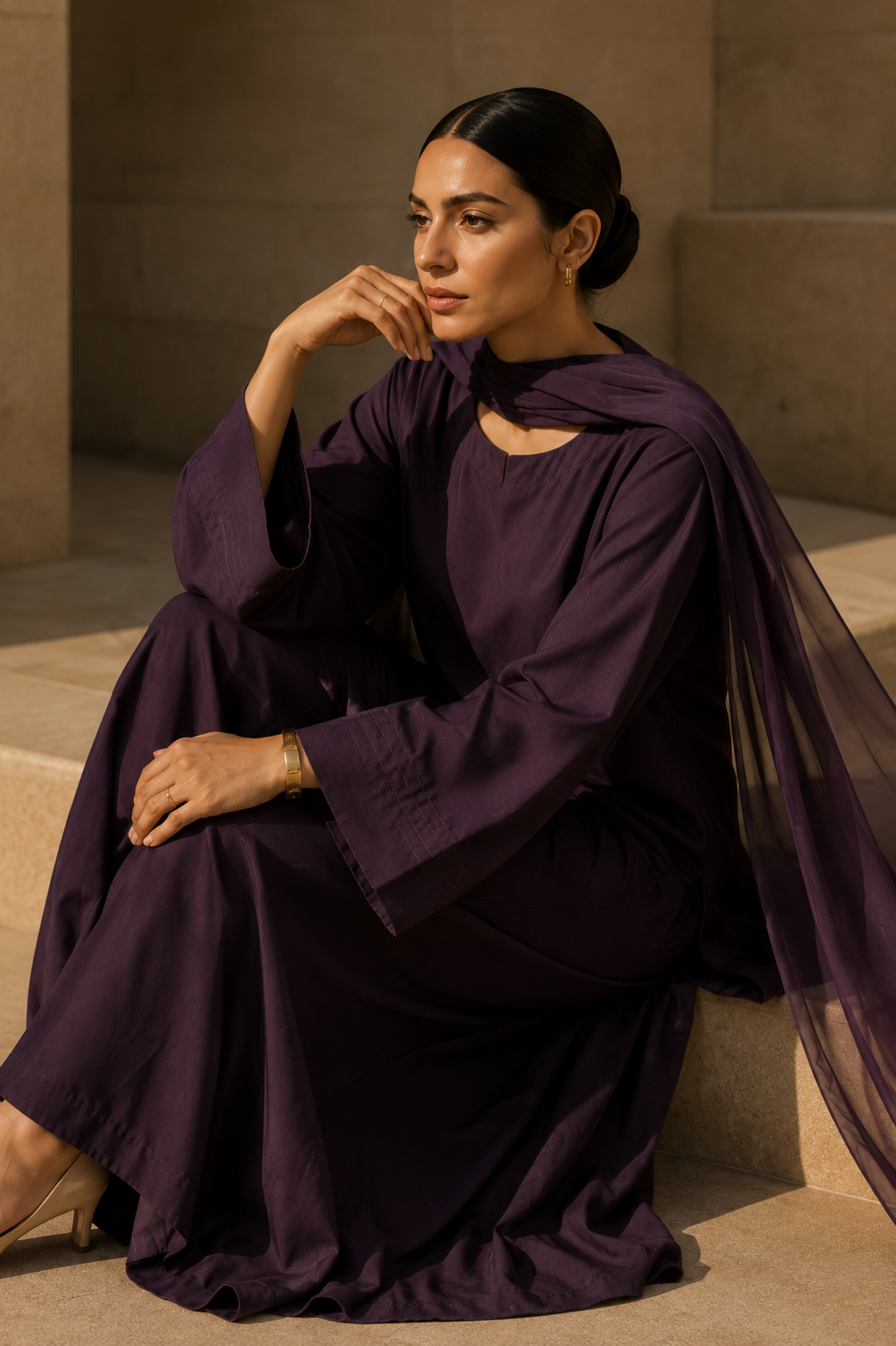 Elegant Women –Midnight Plum 2PC Premium Cotton Set (RTW | Summer Drop 06)