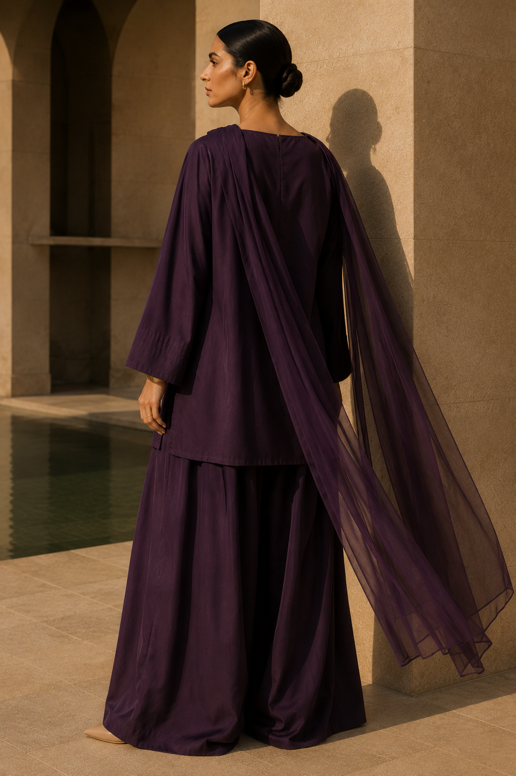 Elegant Women –Midnight Plum 2PC Premium Cotton Set (RTW | Summer Drop 06)